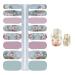 WOKOTO Nail Art Wraps Stickers Set with Nail File - Flower Leaf Design Decals for Manicure - 5 Sheets - Buy Online on GoSupps.com