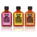 Crazy Bastard Sauce - Sample Set of 3 Hot Chili Sauces - Chipotle & Pineapple Habanero & Tomatillo and Ghost Pepper & Mango (3 x 100ml)