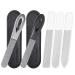 VOGARB 3pcs Glass Nail File and 2pcs Metal Nail Files Set for Natural Nails 3.6'' Pocket Size Manicure Pedicure Grooming for Finger & Toe Nail Care Salon Home Travel (5pcs Set)