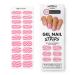 MOYOU LONDON Semi Cured Gel Nail Wraps 20 Pcs Gel Nail Polish Strips for Salon-Quality Manicure Set with Nail File & Wooden Cuticle Stick (UV/LED Lamp Required) - Gel Nail Wrap- PeachI 01