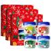 Lip Balm Bulk Gifts for Women 4 Pack Christmas Lip Care Set with 4 Festive Flavors Holiday Stocking Stuffers for Her Friends Employees Party Favors (3 Set)