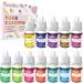 Food Colouring - 12 Colours x 6ml Food Dye Concentrated Liquid Cake Food Colouring Set