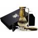 Haryali London 3 Edge Silver Tip Razor Set | Badger Brush & Stand for Men | Premium Grooming Essentials - Buy Online on GoSupps.com