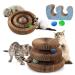 bonitacrylic Cat Toys Magic Accordion Scratching Board Interactive Organ Toy with Two Balls Enrichment Scratcher Mat for Kitten Bed Made of Cardboard Double Layer