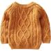 De feuilles Toddler Unisex Baby Cable Knit Pullover Sweater 4-5 Years Yellow - Buy Online on GoSupps.com