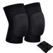 RYBTB Knee Pads with Elastic Support for sporter  Breathable Knee Protection for Men Women Kids  Knee Brace for Volleyball Football Dance Yoga Tennis Running Cycling Workout Climbing(L  Black) Large Black