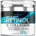 Retinol Cream for Face, Skin Care Facial Moisturizer with Hyaluronic Acid and Collagen, Hydrating Face Lotion for Women and Men, Day and Night Anti-Aging Moisturizing Cream to Reduce Wrinkles