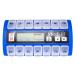 Digital Pill Box Organizer 2 Beep Reminder LED Alert Blue