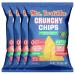 Mr. Tortilla's Crunchy Chips - Multigrain & Sea Salt Keto-Friendly Snack Chips - 3 Net Carbs Per Serving, Cooked In Avocado Oil - Vegan, Kosher, Zero Guilt Healthy Chips - (Pack of 4) 2oz Bags Multigrain 2 Ounce (Pack of 4)