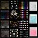 12 Sheets Face Jewels Adhesive Rhinestones Crystal Stickers+15g Chunky And Fine Mix Glitter, Eye Face Body Rave Outfits Clothes for Women, Mermaid Face Gems Rave Festival Accessories, Face Body Makeup