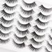 Buy 3D Cat Eye Lashes | 14 Pairs Faux Mink Eyelashes - Reusable Thin Band Perfect for a Glam Look! - Buy Online on GoSupps.com