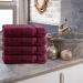 Class Home Collection Terry Cloth Bath Towels - 4 Pack 100% Cotton 70x140 cm Bordeaux - Luxury Bath Essentials for Home & Travel - Buy Online on GoSupps.com