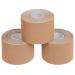 BB Sport 3 Rollen Kinesiology Tape 5 cm x 5 m Many colors e-book application brochure Physio Tape Set Elastic Waterproof Muscle-tight straps color: beige