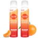 Lume Invisible Spray Deodorant For Women - Whole Body Deodorant Spray - 72 Hr Odor Control - Ozone Friendly Natural Propellant - Aluminum & Baking Soda Free Skin Loving - 2 pack (Clean Tangerine)