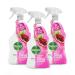 Dettol Antibacterial Multipurpose Cleaning Spray | Removes Grease & Burnt On Food Pomegranate Scent 1 Litre (Pack of 3)