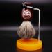 KIKC Handmade Shaving Brush with 100% Pure Badger Hair | Brown Wooden Handle | Salon Quality Tool for Safety Razors & Straight Shavers | Wet Shaving Essential - Buy Online on GoSupps.com