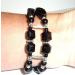 Hidden Hollow Beads Women's Medical Alert ID Bracelet - Interchangeable Black Stretchy Double Band with Vital Info Tag - Buy Online on GoSupps.com