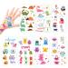 Temporary Tattoos For Kids(172pcs)  Konsait Monsters Pirate Dinosaur Assorted Temporary Tattoos For Boys Girls Children Great Kids Party favors Accessories Goodie Bag Stuffers Party Fillers Gift