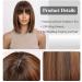 KOME Short Bob Wig for Women, Brown Highlighted Balayage Shoulder Length Synthetic Wig 12IN - Buy Online on GoSupps.com