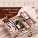 Frenessa Acrylic Makeup Organizer with 4 Trays - Portable Cosmetic Storage Case for Makeup Artists and Stylists - Rose Gold - Buy Online on GoSupps.com