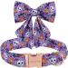 Shop Aring Pet Halloween Dog Collar - Adjustable Purple Pumpkin Bat Design | Cute Cotton Skull Collar for Medium Dogs | Pack of 1 - Buy Online on GoSupps.com