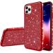 Surakey Glitter Case for iPhone 12/12 Pro - Red TPU Silicone Protection Diamond Design Glossy Finish - Buy Online on GoSupps.com