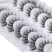 False Eyelashes with Clear Band Faux Mink Lashes Natural Look Fluffy Wispy Fake Lashes Pack by Kiromiro 7 Pairs Cat Eye Clear Band - Buy Online on GoSupps.com