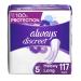 Always Discreet, Incontinence & Postpartum Pads For Women, Size 5, Heavy Absorbency, Long Length, 39 Count X 3 Packs (117 Total Count) 117 Count