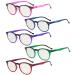 Eyekepper 5 Pack Fashionable Blue Light Filter Glasses Women - Anti Digital Glare Oval Round Computer Reading Glasses +0.50 +0.50 Blue Light Blocking-b40-5 Pairs
