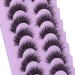 FANXITON 8D Curl Mink Lashes 7 Pairs Multipack - Natural Wispy False Eyelashes for Full Volume - C-16MM-03 - Buy Online on GoSupps.com