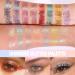 Rechoo 15 Colors Glitter Eyeshadow Palette - Professional Sparkly Shimmer Makeup for Eyes, Face & Body - Buy Online on GoSupps.com