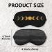 Boho Sun Moon Silk Eye Mask | Adjustable Black Gold Blindfold for Sleep | Perfect for Travel & Naps - Buy Online on GoSupps.com