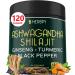 Herbpy 5in1 Ashwagandha Extra Strength with Shilajit for Stamina Energy & Relaxation Support - Plus Ginseng Turmeric Root & Black Pepper - 120 Count