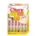 Inaba churu puree multipack - a total of 20 tubes: 5x chicken with cheese 5x chicken with beef 5x chicken with cheese & beef and 5x chicken with salmon chicken & beef 280 g (1 Pack)