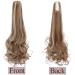 Ponytail Extension & Braid Clip | Heat Resistant Hair Extensions (Smooth + Wavy) - 18 Light Brown & Ash Blonde - Buy Online on GoSupps.com