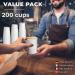 200 white paper cups 8 oz 240 ml for taking coffee with you - Buy Online on GoSupps.com