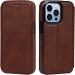 BRART Wallet Case for iPhone 13/13 Pro/13 Pro Max PU Leather Magnetic Protective Flip Case Cover with Credit Card Slot Viewing Stand Shockproof TPU (Color : Brown Size : 13 mini 5.4") 13 mini 5.4" Brown