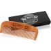 Beard comb from Wildwuchs beard care - wooden beard comb for men made of real wood in a gift case for natural and healthy beard growth