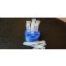 Round Eye Drop Vial Holder - Holds Seven (7) Vials - Perfect to Help Keep Track of Your Daily Usage, While Keeping Eye Drop vials Upright & conveniently Available - Made in USA - Znet3D (Blue)