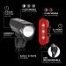 Energizer X400 Rechargeable Bike Light - Compact & Lightweight Design, IPX4 Water Resistant - Front Clip & Rear LED Light for Visibility - Buy Online on GoSupps.com