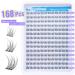 Natural Cluster Lashes CC Curl 168 Pcs Wispy Lash Extensions 9-11MM Mixed Lengths Eyelash Extension Individuals Self Application DIY at Home by Mavphne - Buy Online on GoSupps.com