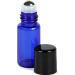 Vivaplex 12 Cobalt Blue 3ml Glass Roll-on Bottles with Stainless Steel Roller Balls - International Shipping Available - Buy Online on GoSupps.com