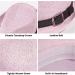 Simplicity Panama Style Trilby Fedora Straw Sun Hat - Light Pink (L-XL) - Buy Online on GoSupps.com