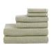 Nate Home by Nate Berkus 100% Cotton Textured Rice Weave 6-Piece Towel Set | 2 Bath Towels, Hand Towels, and Washcloths, Soft and Absorbent for Bathroom from mDesign - Set of 6, Lichen (Sage) Sage Bath Set 6pc