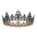 SWEETV Queen Crown for Women - Baroque Wedding Tiaras and Crowns, Jeweled Costume Tiara Princess Crown, Prom Birthday Party Halloween Hair Accessories,Green 2.Green