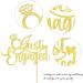 1 Pack Just Engaged Cake Topper Glitter We're Engaged Cake Pick Bridal Engagement Wedding Cupcake Decoration Party Supplies Gold - Buy Online on GoSupps.com