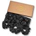 (6 Pack) Lolalet Hair Ties for Women Hair Tie Soft Elastic Cloth Fabric Large for Women Girls - Black