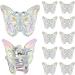 Butterfly Hair Clips Butterfly Clips Butterfly Hair Accessories | Silver & White Butterfly Clips Cute Hair Clip for Wedding Girls Travel Women - Buy Online on GoSupps.com