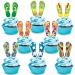 48pcs Beach Slippers 8 Shape Cupcake Toppers - Summer Hawaii Cupcake Toppers