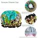 XL 4 Pack Double Layer Waterproof Satin Shower Caps for Women - Reusable & Extra Large Bathing Hat - Buy Online on GoSupps.com